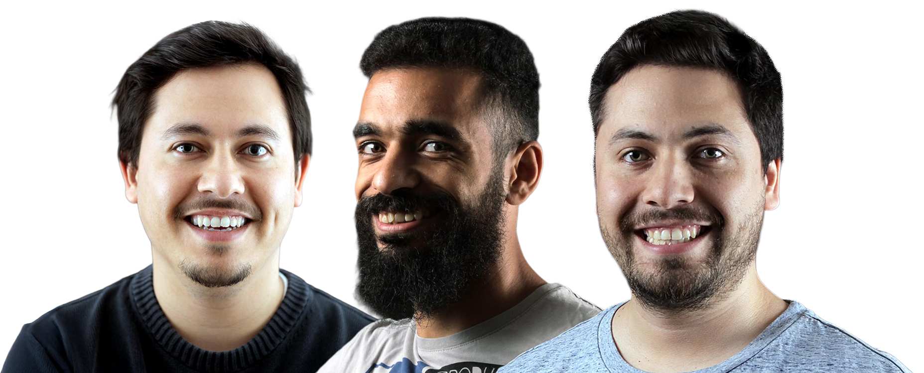 Jorge, David et Pablo — formateurs Réseau Formation